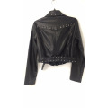 Women's Studded Faux Leather Jacket